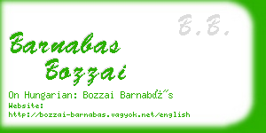 barnabas bozzai business card